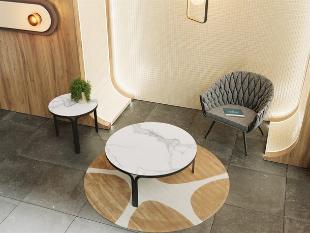 Akante ronde salontafel Madura met keramisch blad - 1